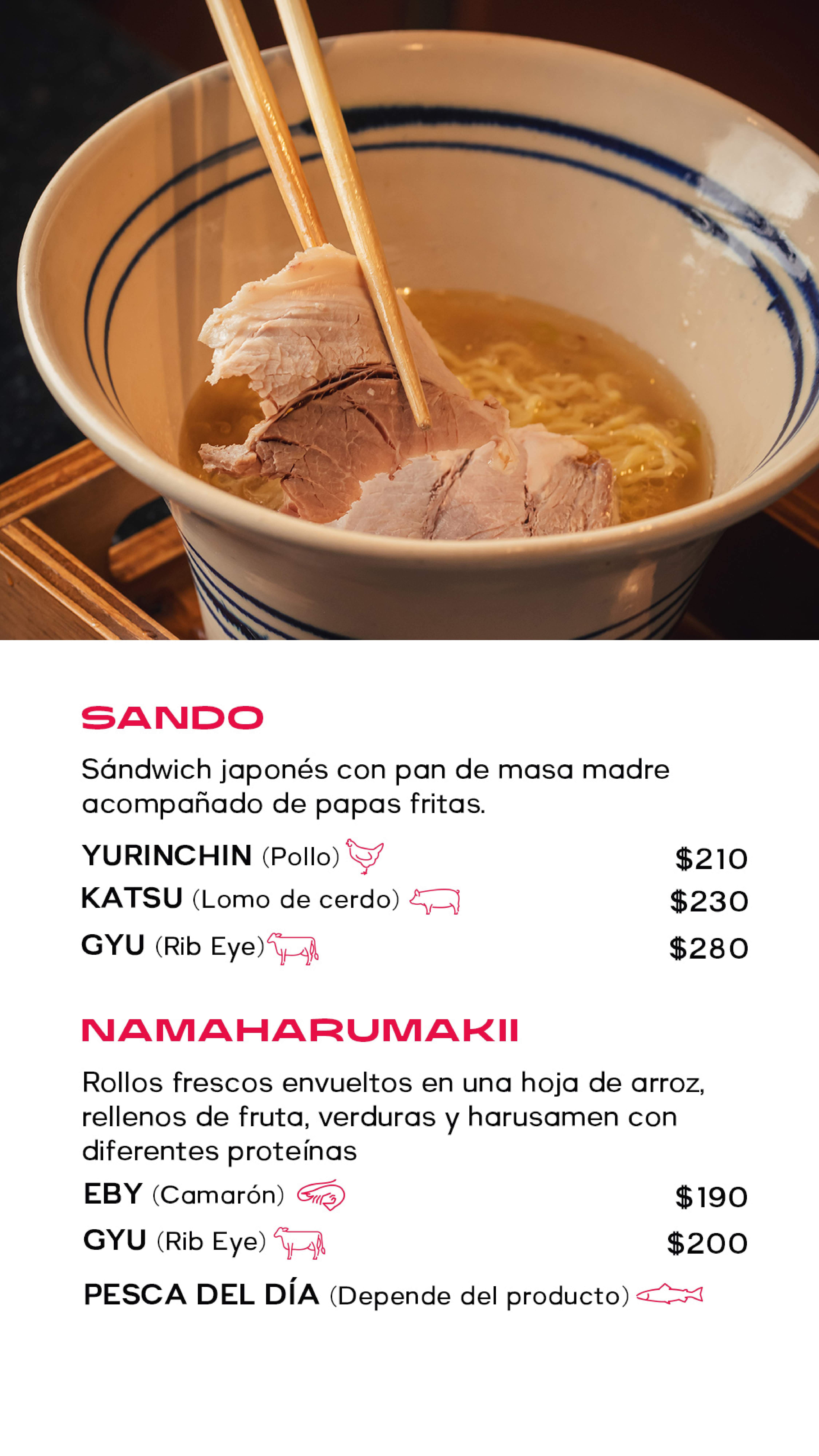 Tobara Ramen Menu Page 5